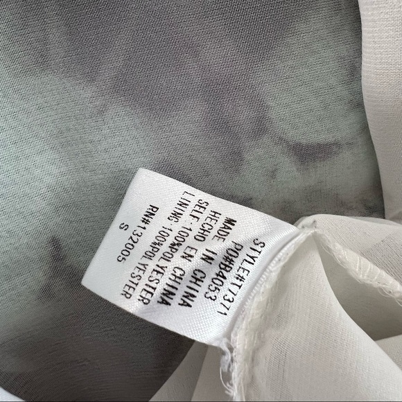 Entro sleeveless floral tunic with neck tie sheer fully lined Small - Picture 7 of 8